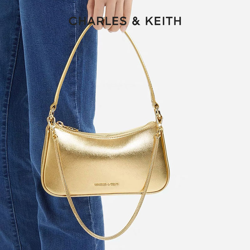 CHARLES & KEITH【流光风】单肩腋下包小方包麻将包80151362-A