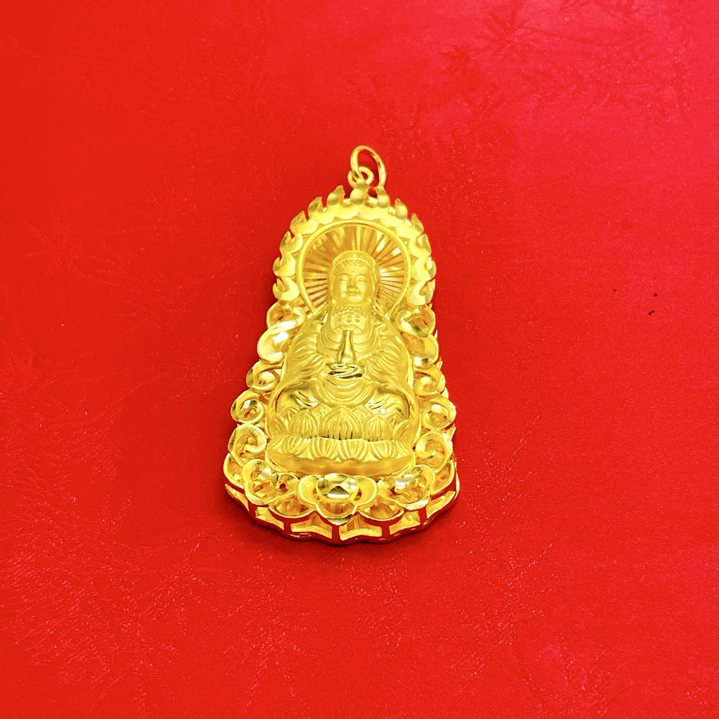 吊坠足银 足银吊坠-火焰观音吊坠