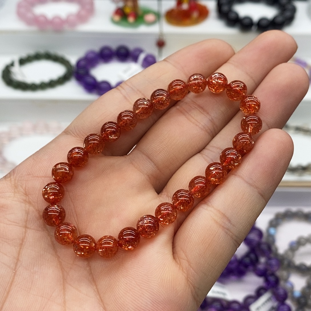 日光石手串未镶嵌金太阳6.9