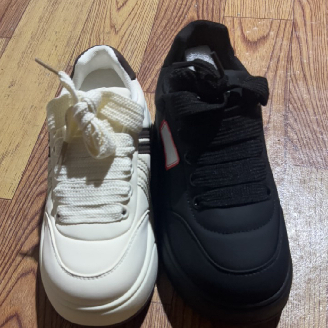 2057）厚底面包鞋女加绒加厚秋冬新款软底百搭复古学生板鞋