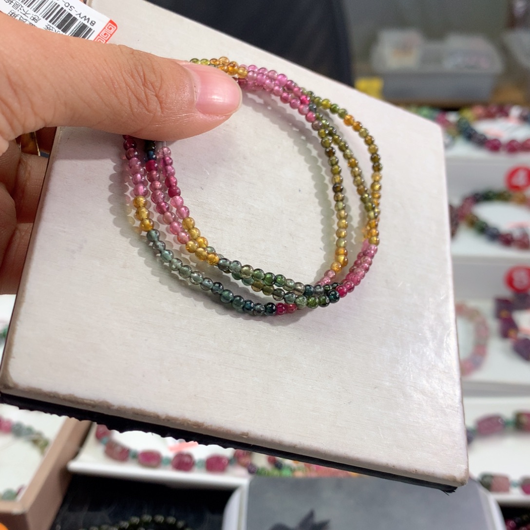 茜***0未镶嵌手链碧玺    