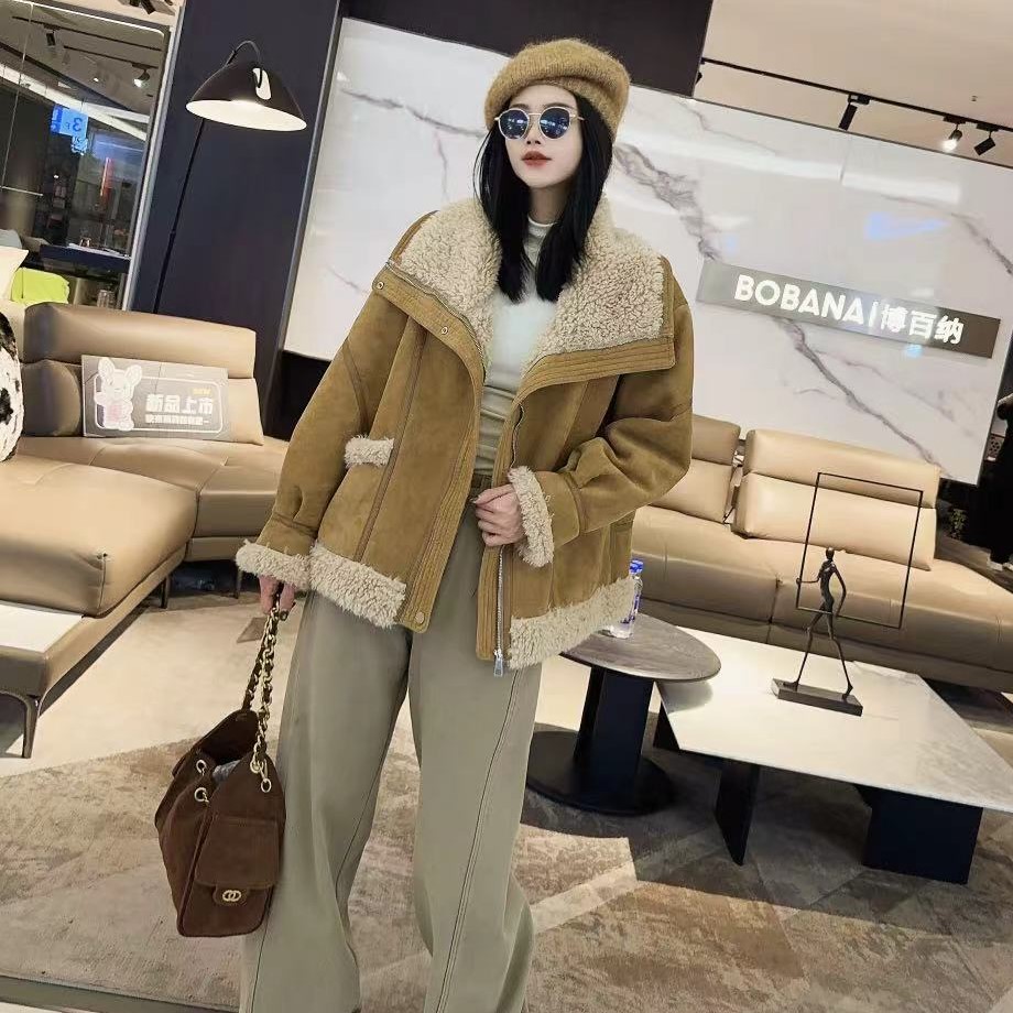 「冬日星光」东东家*922大码冬季新款时尚欧货宽松显瘦立领外套