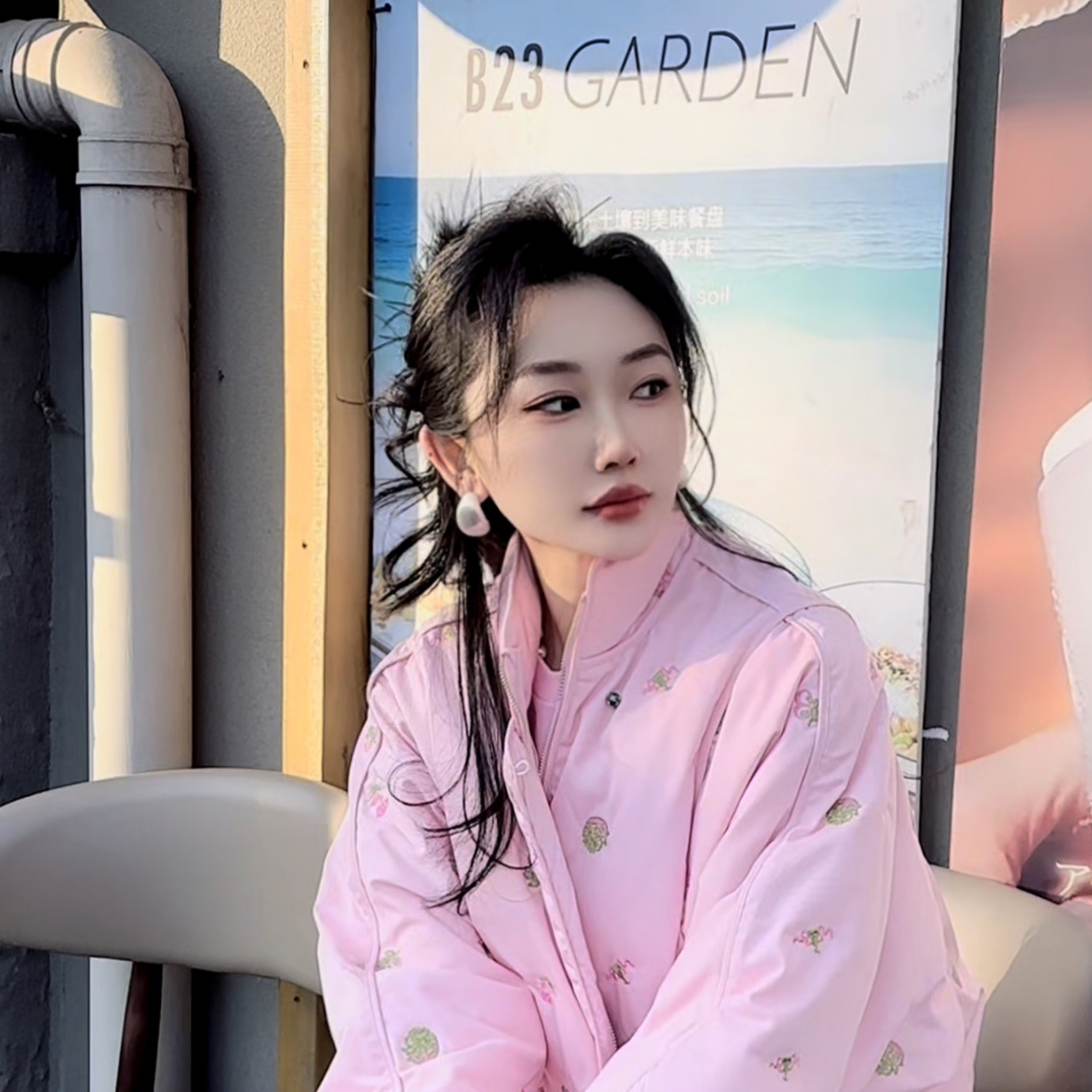 XXJ 敦煌元素刺绣拉链减龄鹅绒服外套（6895 ）