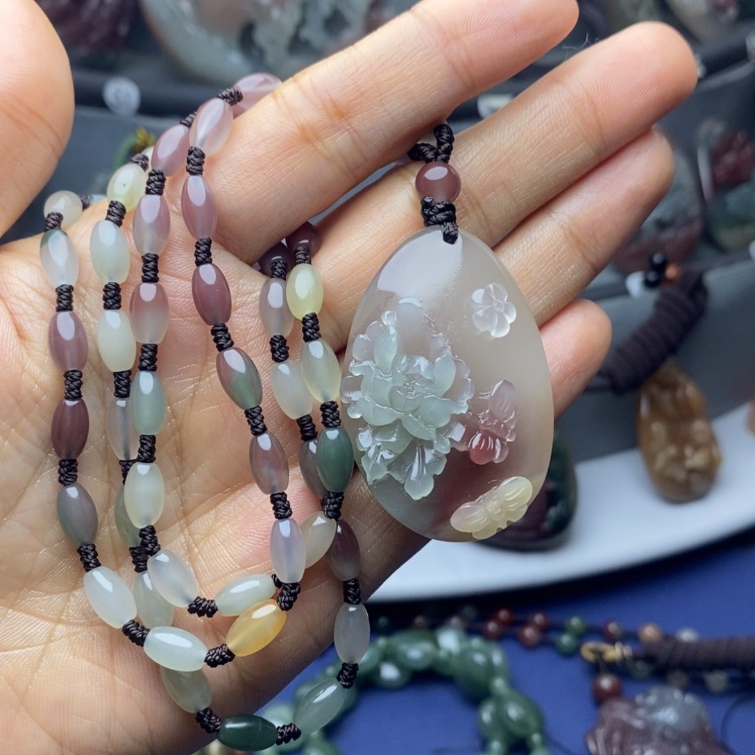 皇***岸玛瑙/玉髓未镶嵌吊坠(不含链)