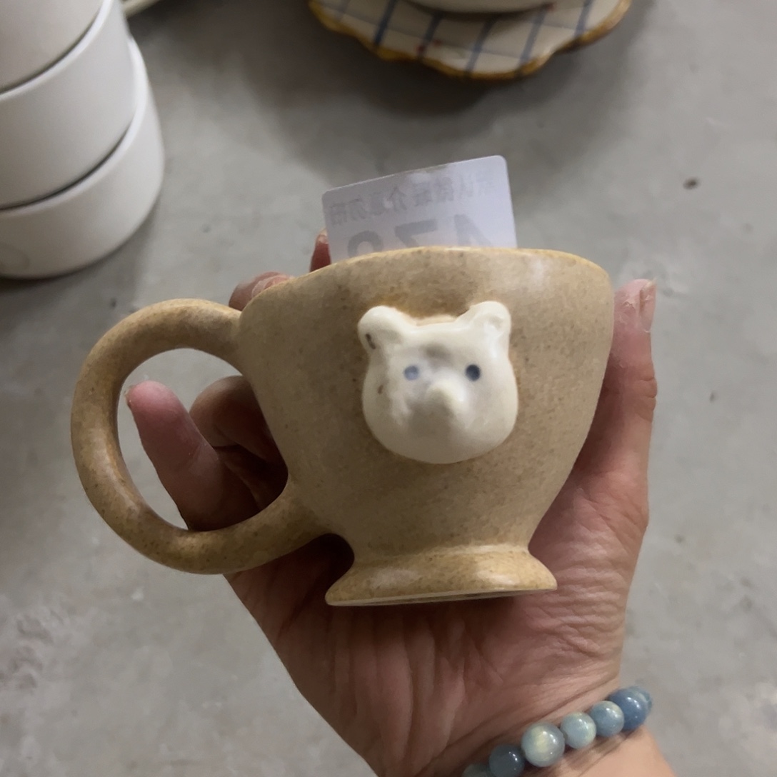 搪瓷微瑕小熊杯一个478