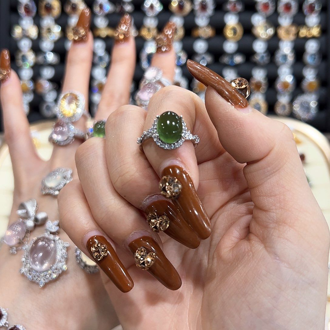 水晶金色拖不保色介意慎拍银托不掉色银S925镶嵌如***子