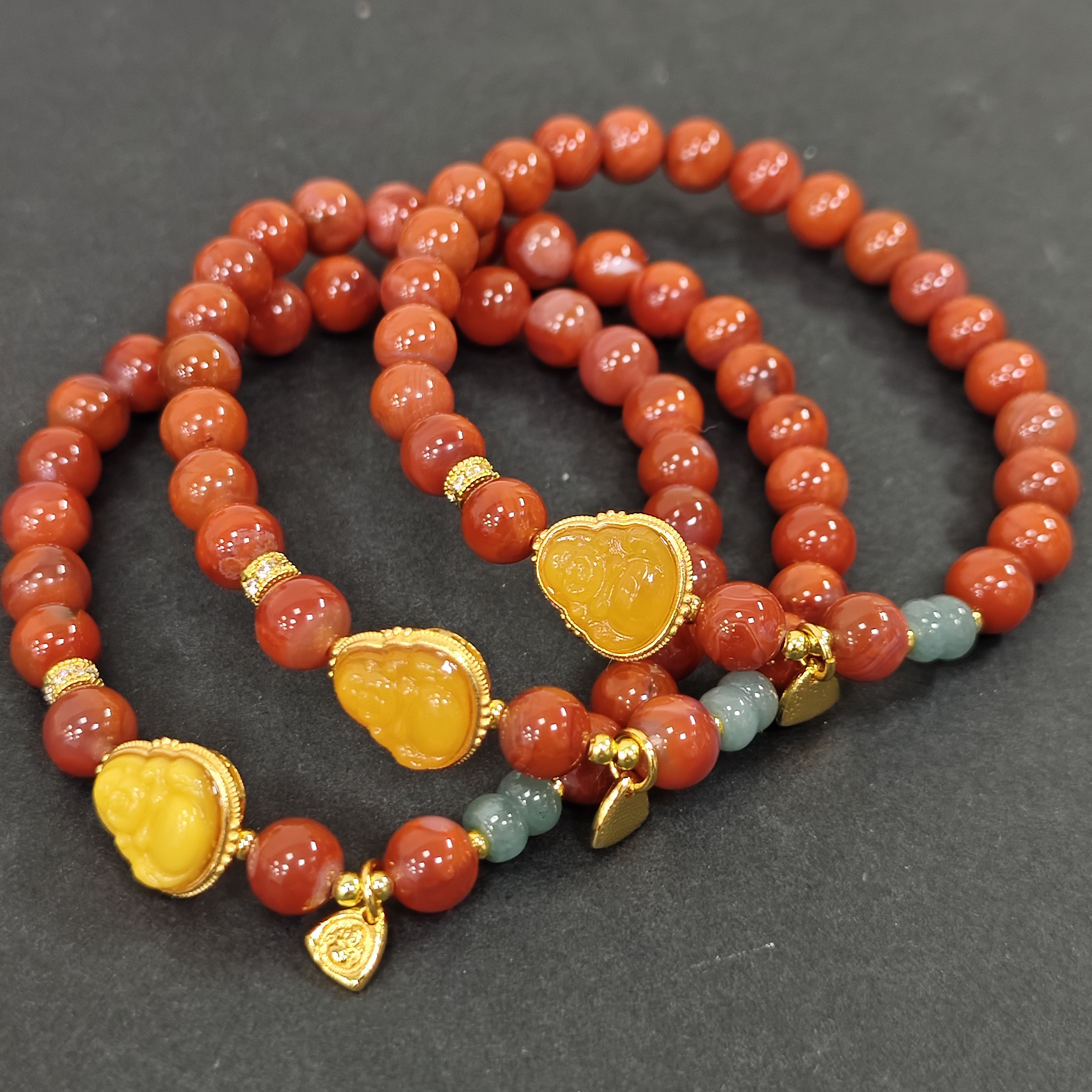 【书记甄选】原创南红单圈手链 多样性发一件 约7mm 8563JS