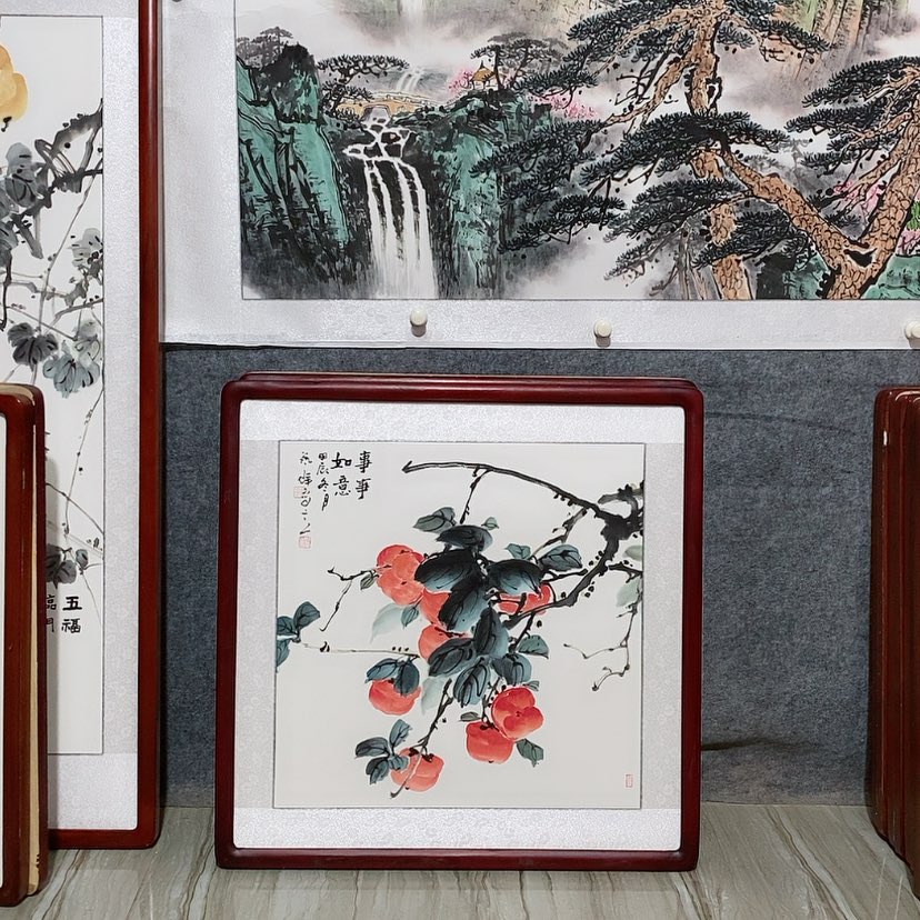 【闪购商品】国画书画作品带框65×65厘米