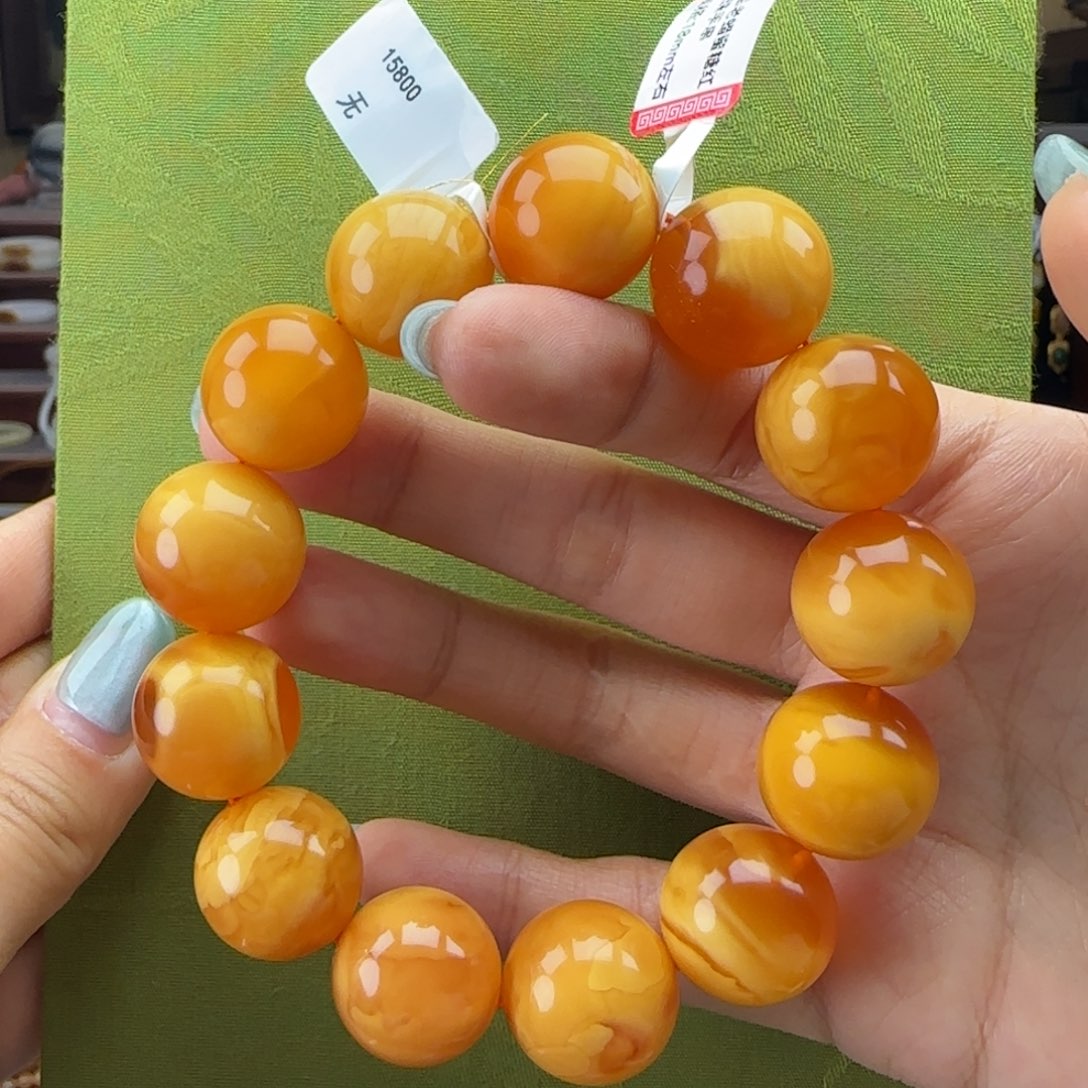 蜜蜡手链未镶嵌卡17.5