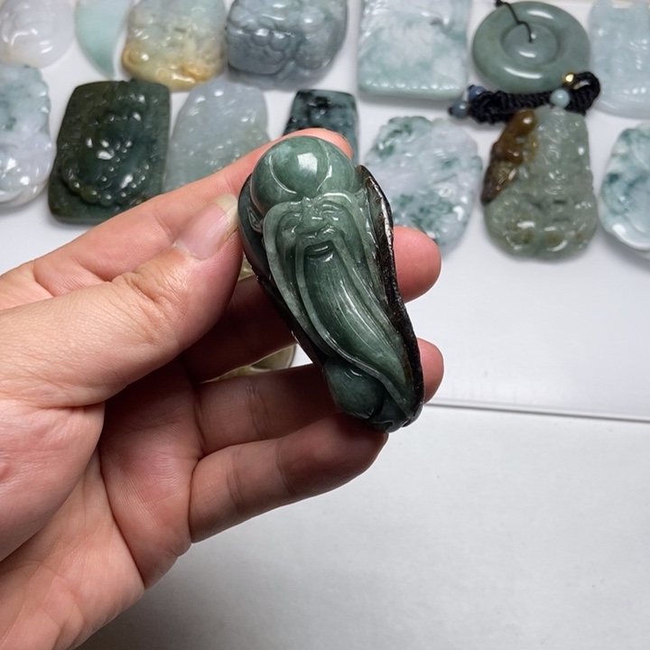 翡翠未镶嵌颈饰寿星20