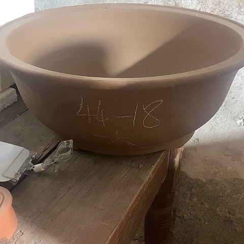 红陶中国宜兴紫砂花盆，