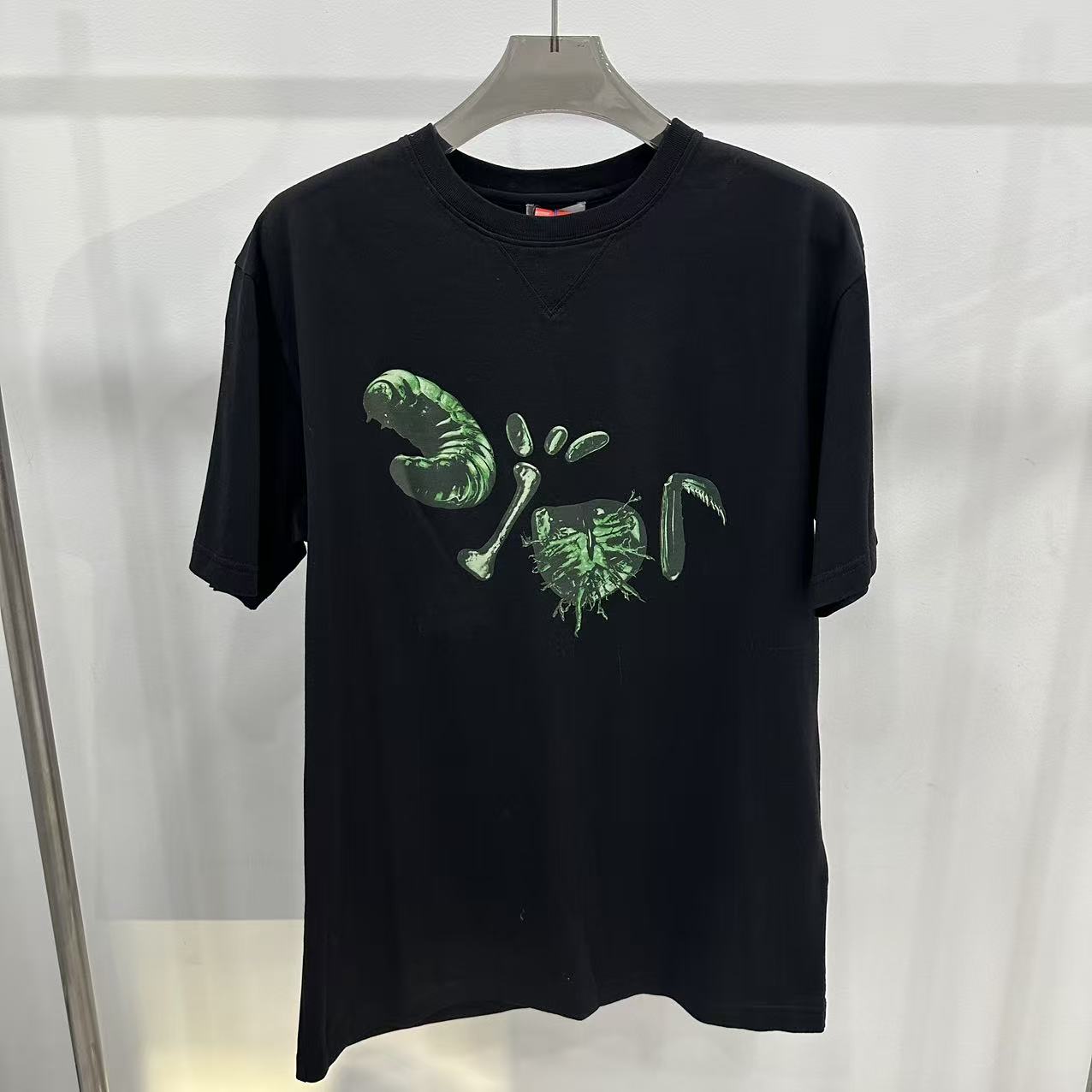 未使用 DIOR/迪奥 Travis Scott 联名款/黑色印花圆领短袖/S码