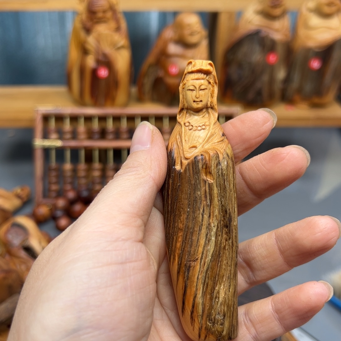 柏木崖柏木摆件手把件，90