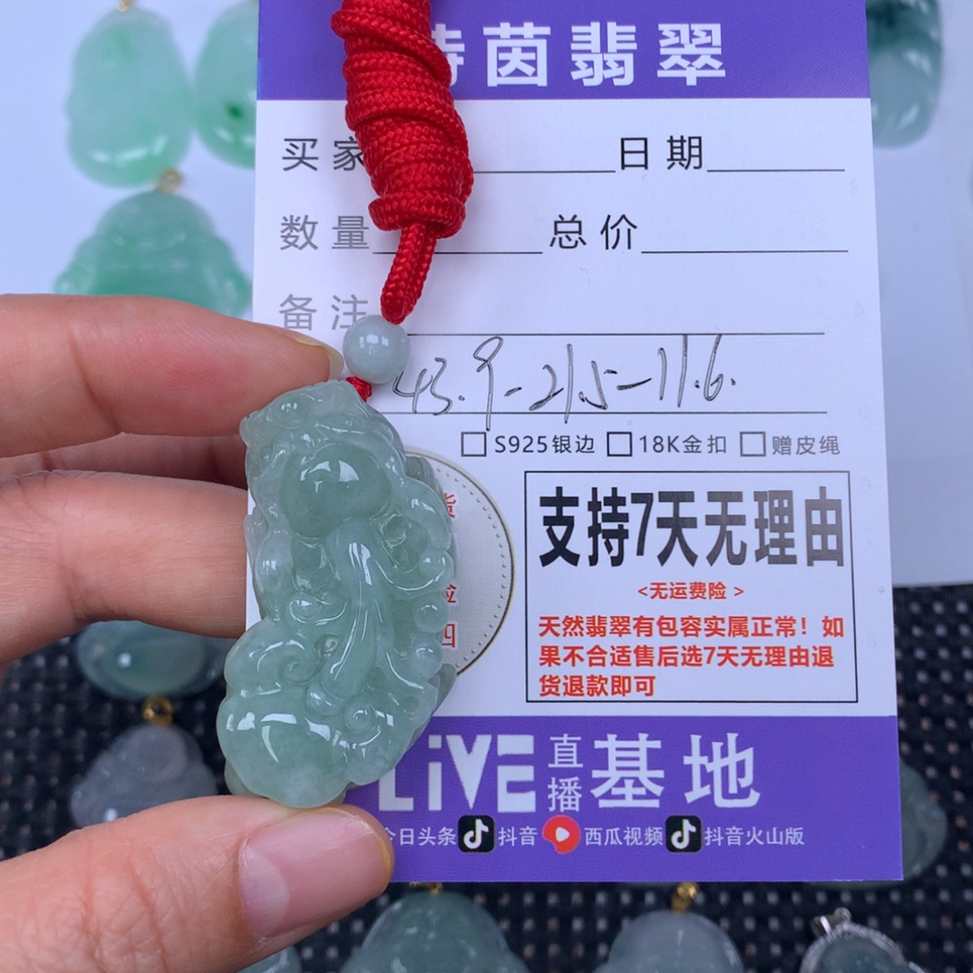 翡翠未镶嵌颈饰天然