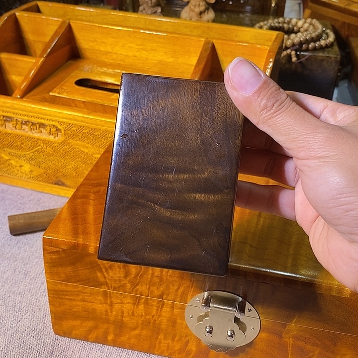 金丝楠金丝楠阴沉木烟盒