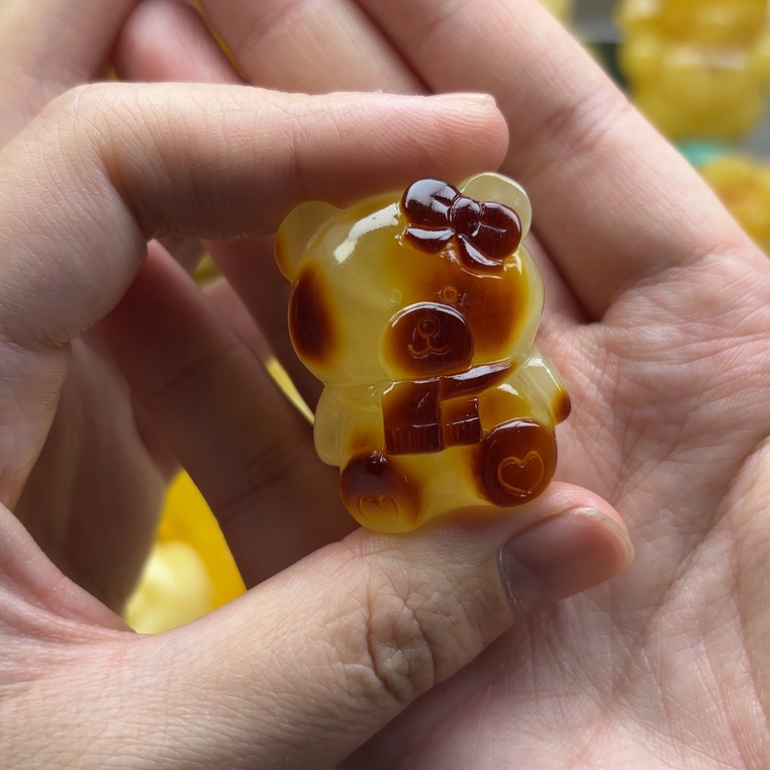 蜜蜡裸石未镶嵌蜜蜡吊坠打孔不退换