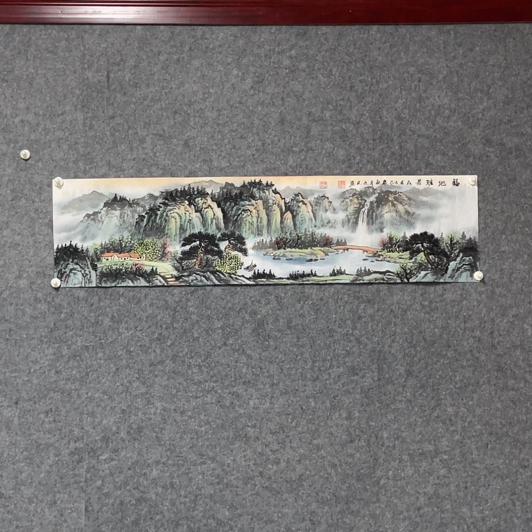 国画四尺对开画芯 捡漏