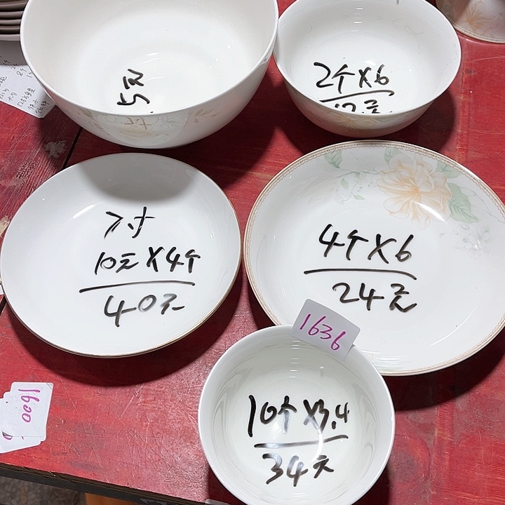 碗1636陶瓷碗盘，破损包赔