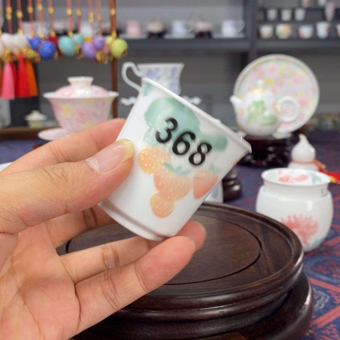 开播福利品茗杯手绘釉下高温