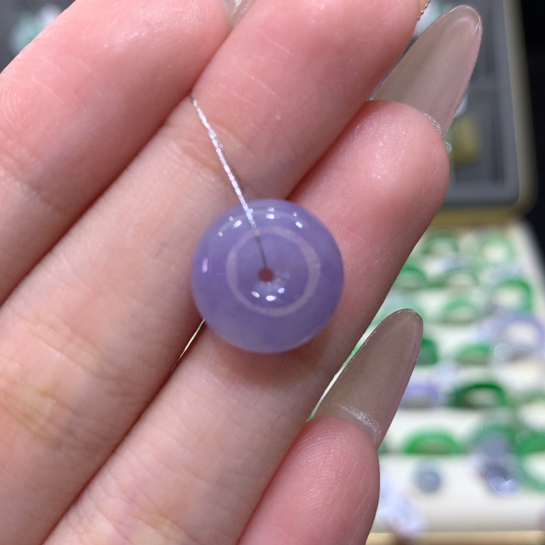 翡翠戒指未镶嵌平安扣