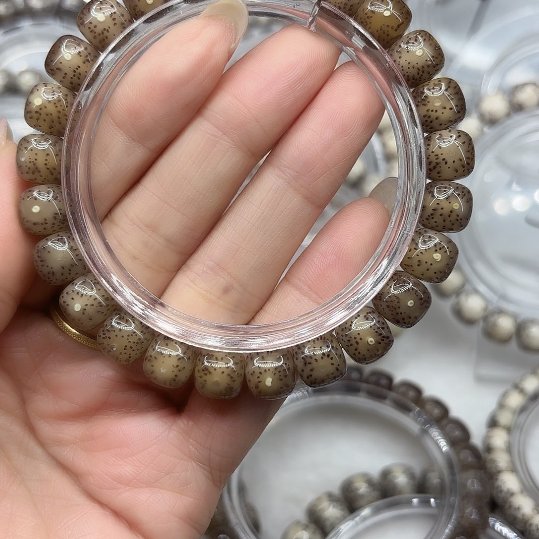 翻***酒星月菩提手串粉冰单金标