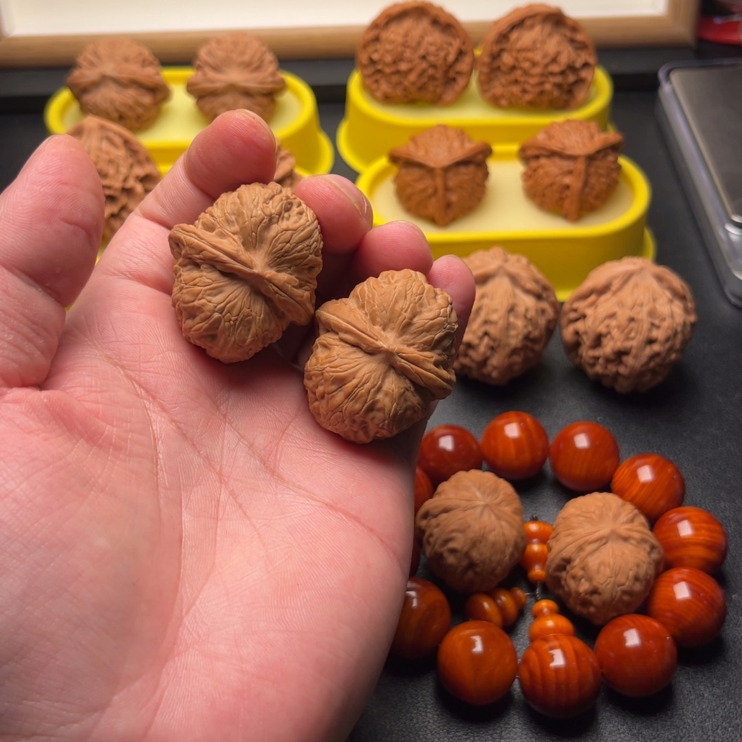 活***明把件文玩核桃元宝168