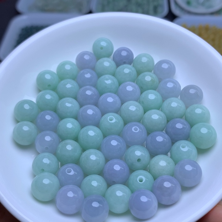 散珠翡翠卡10紫绿10个（手链拍两单）