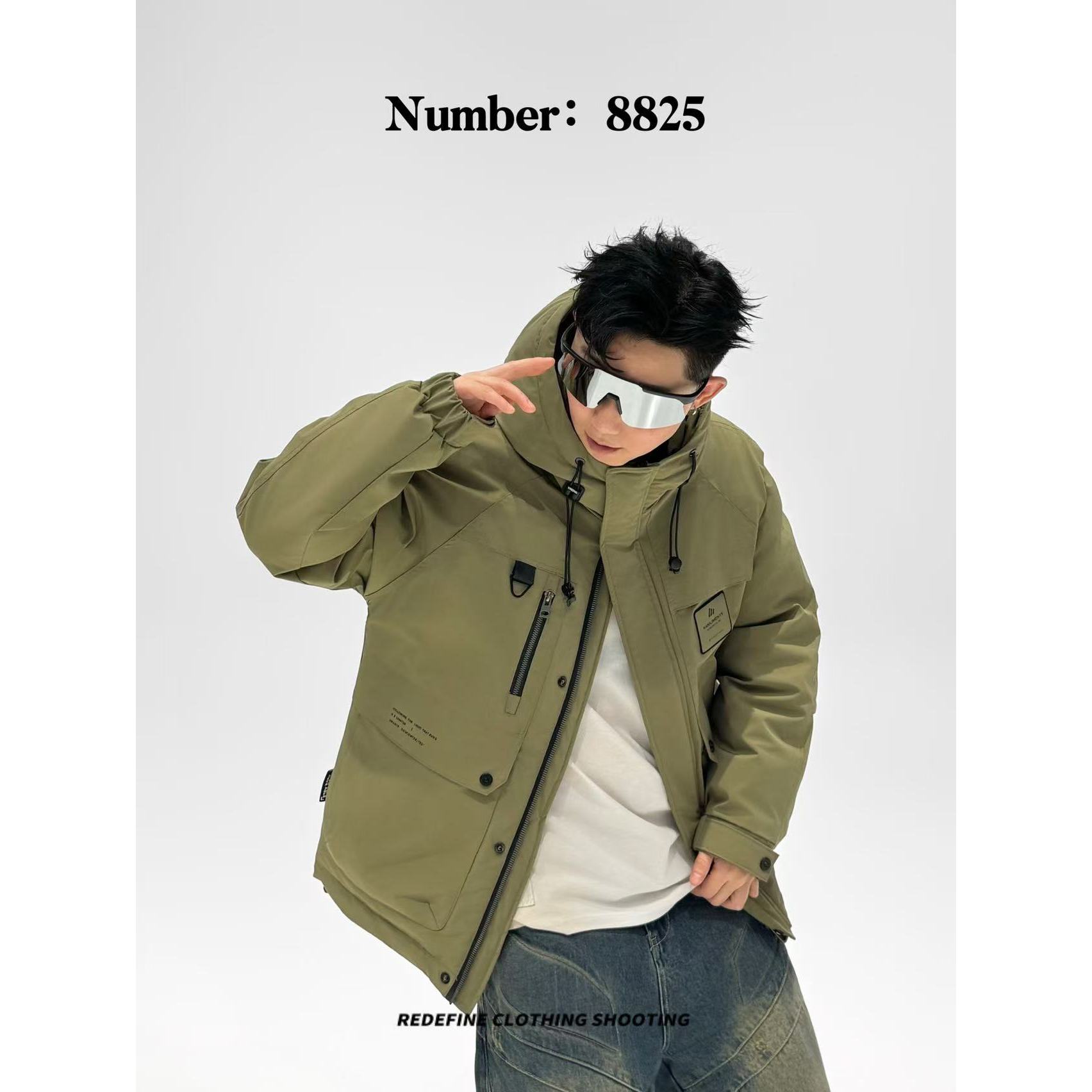 721-8825款2 冬季御寒保暖男士百搭时尚休闲潮流断码修身棉外套