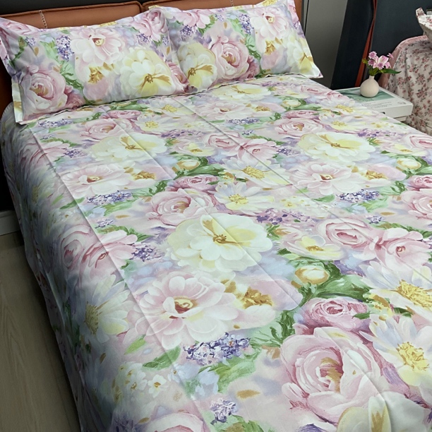 z山东粗布软凉席（春黛彩）床单款加厚原棉粗布三件套防滑透气