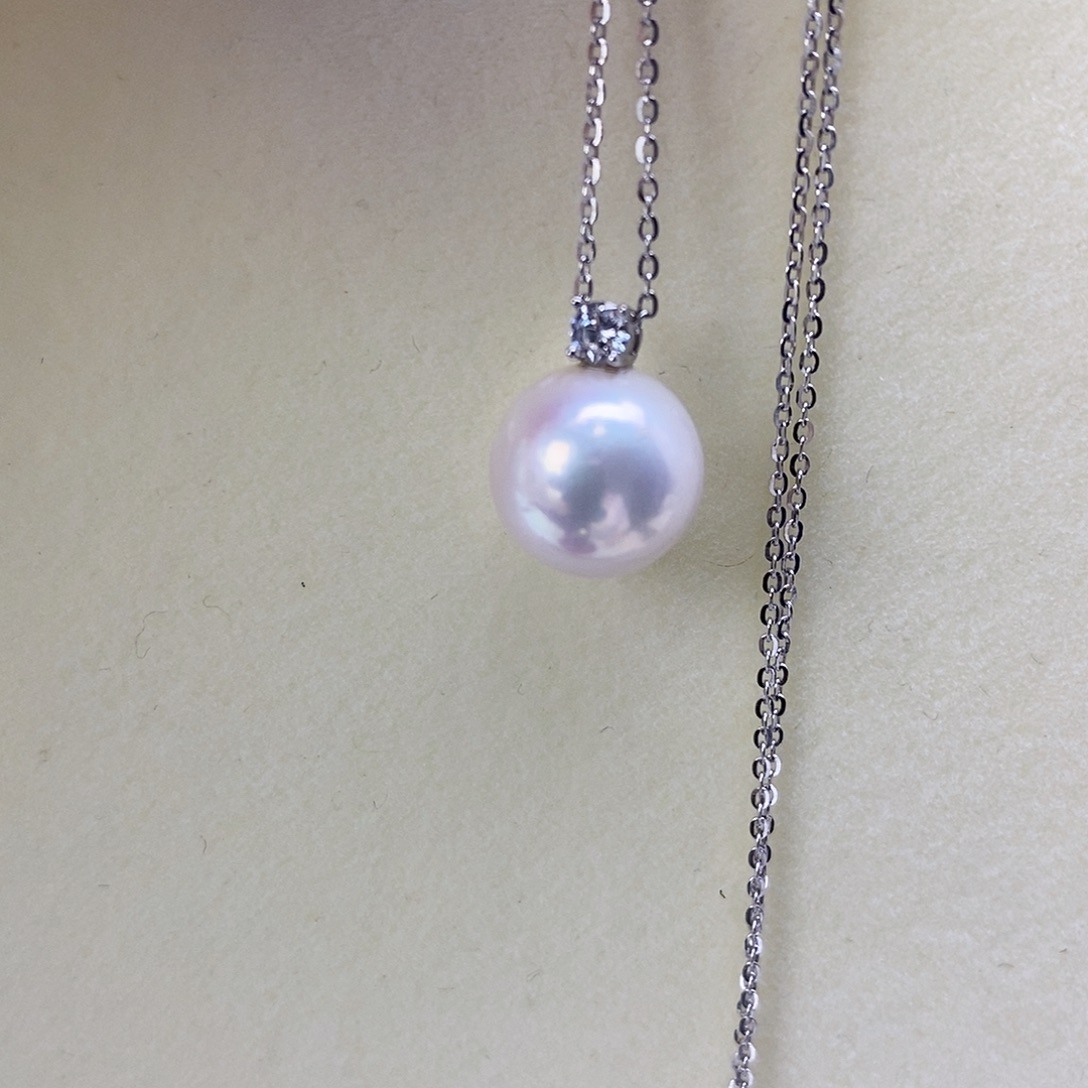 淡水珍珠吊坠(赠链)银S925镶嵌