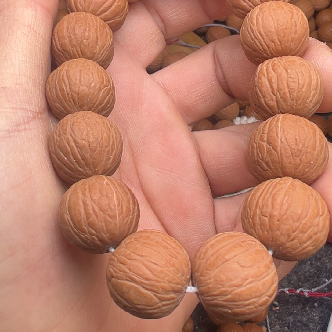 猴头核桃吊坠原皮聚宝盆18.0精卡