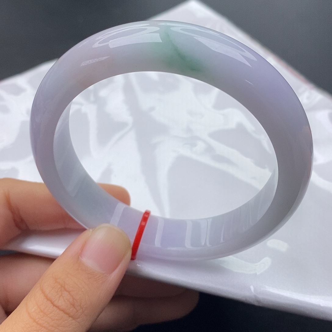 翡翠未镶嵌手镯57.7正圈