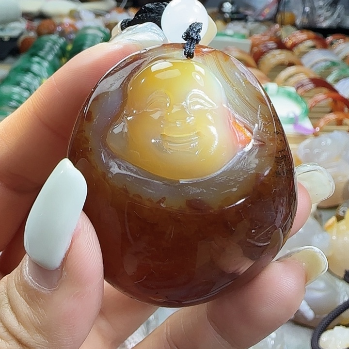 玛瑙/玉髓合金手把件