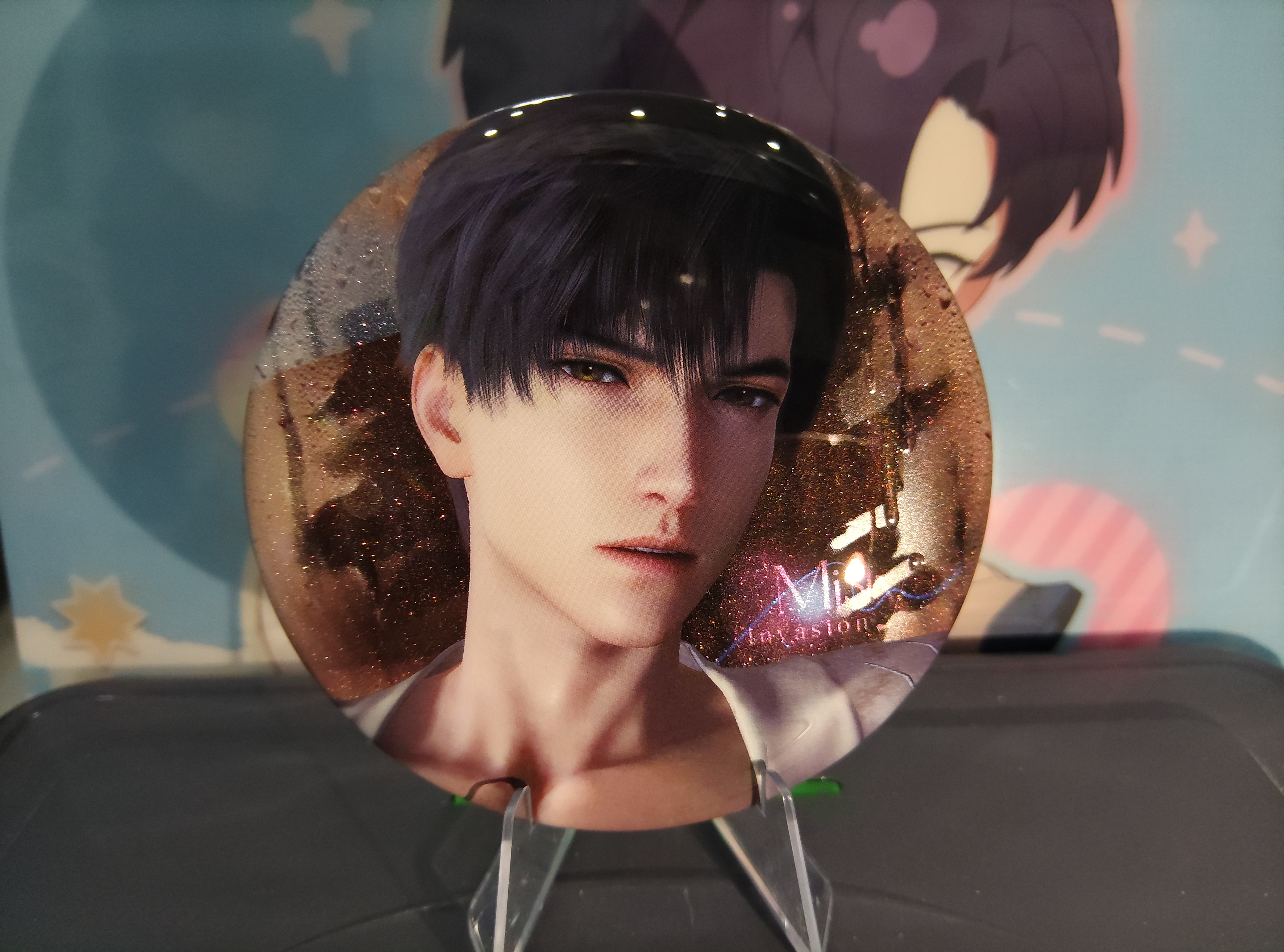 恋与深空半透明侵占系列马口铁徽章 黎深款