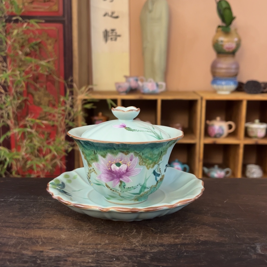 柴烧纯手工手绘陶瓷