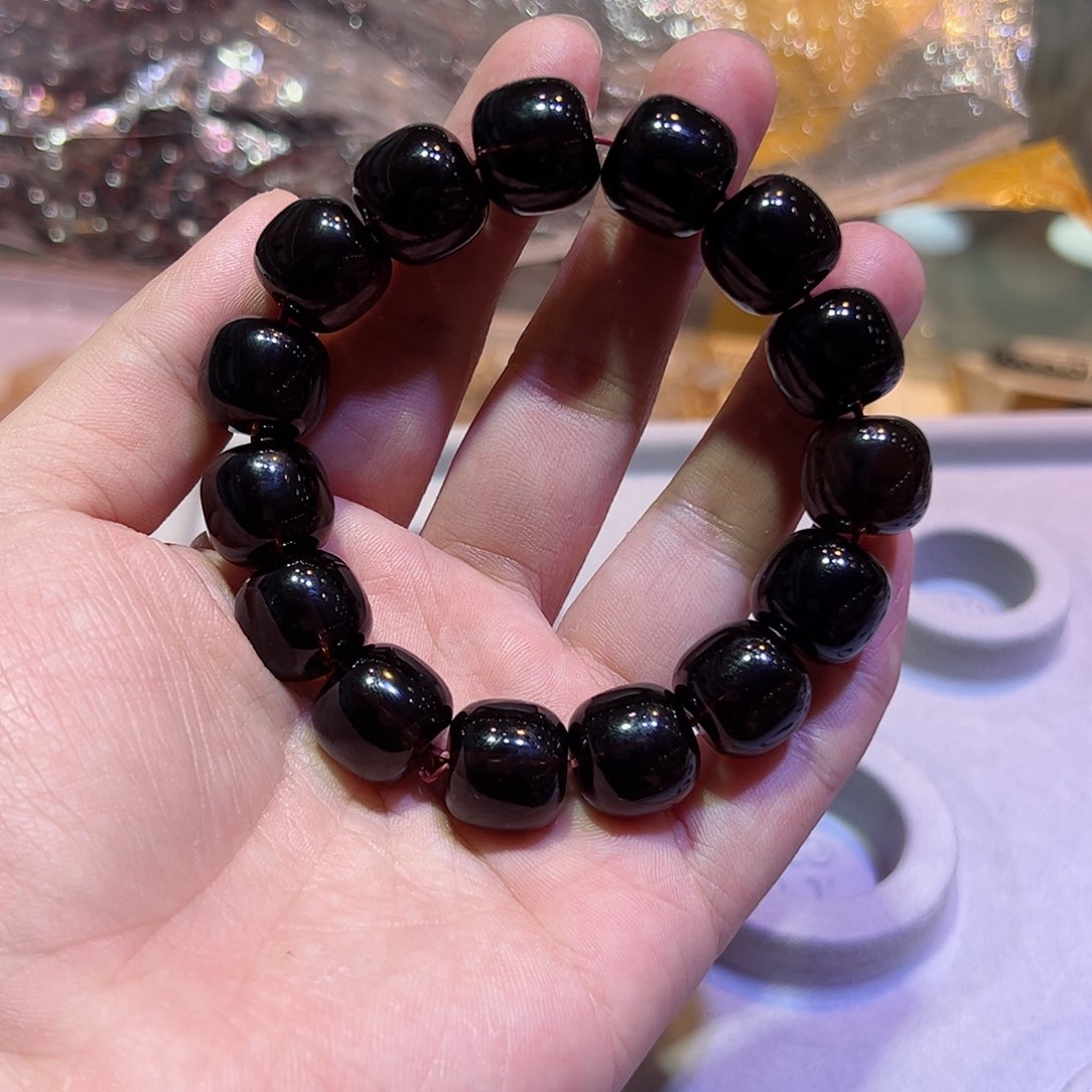 水晶手串未镶嵌茶晶手串