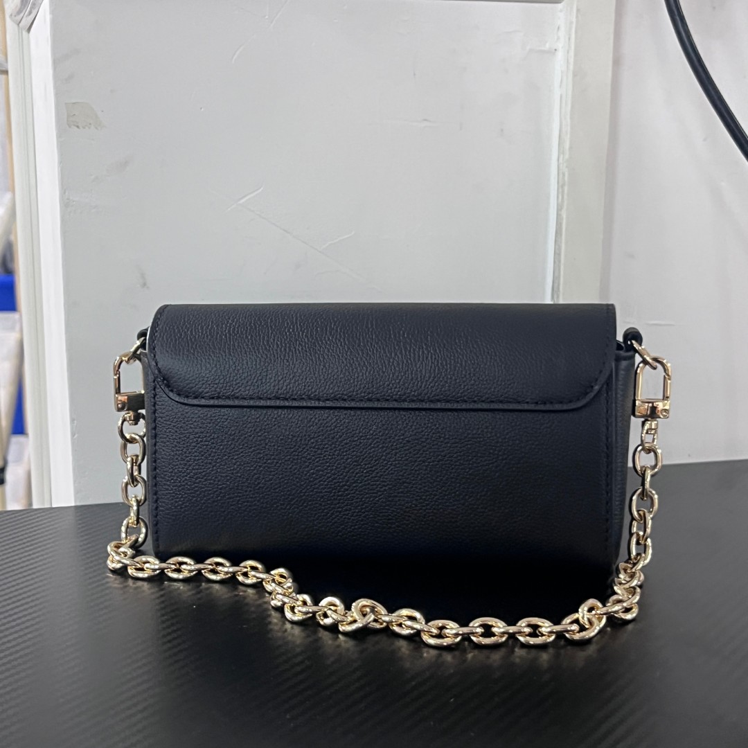 手工真皮包-88001-黑- 波纹转标-露