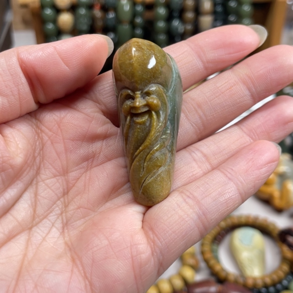 【闪购商品】岫岩河磨玉（透闪石质玉）挂件未镶嵌