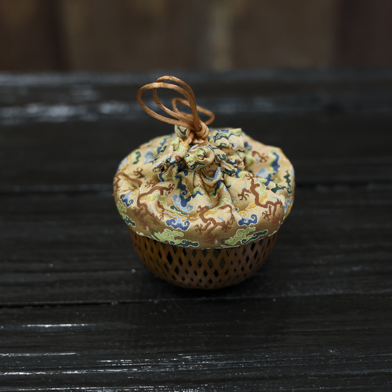 【慕白茶集】大漆宋锦杯笼 大（PY116-1）