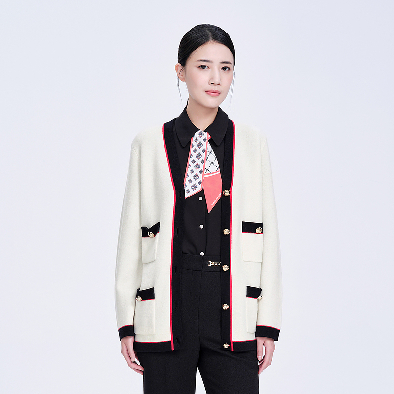 新款高级优雅女士绵羊毛针织上衣MJEA01KCD084W11/zb