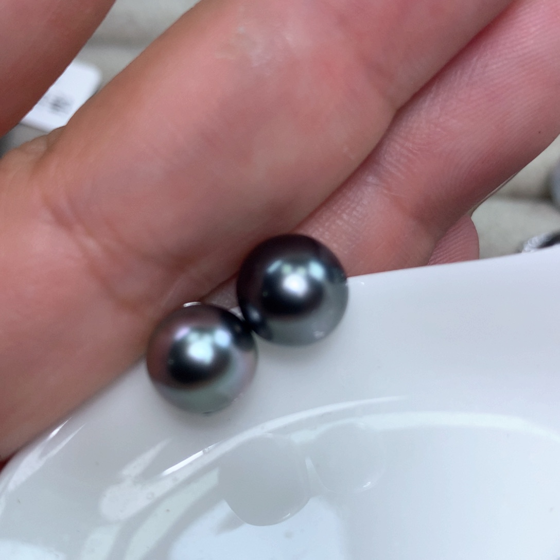 海水珍珠耳饰银S925镶嵌