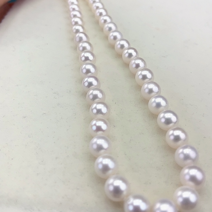 淡水珍珠颈饰银S925镶嵌8➕极光冷白高品