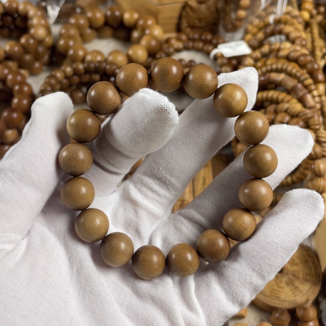 檀香木手串/手链/老山檀香1.2顺纹