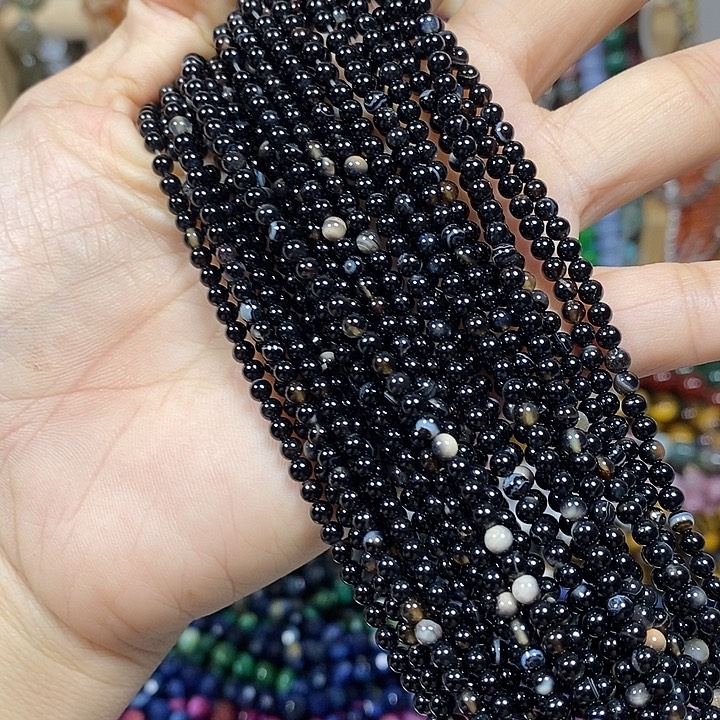 玛瑙/玉髓未镶嵌珠宝半成品玛瑙卡3mm（3条）