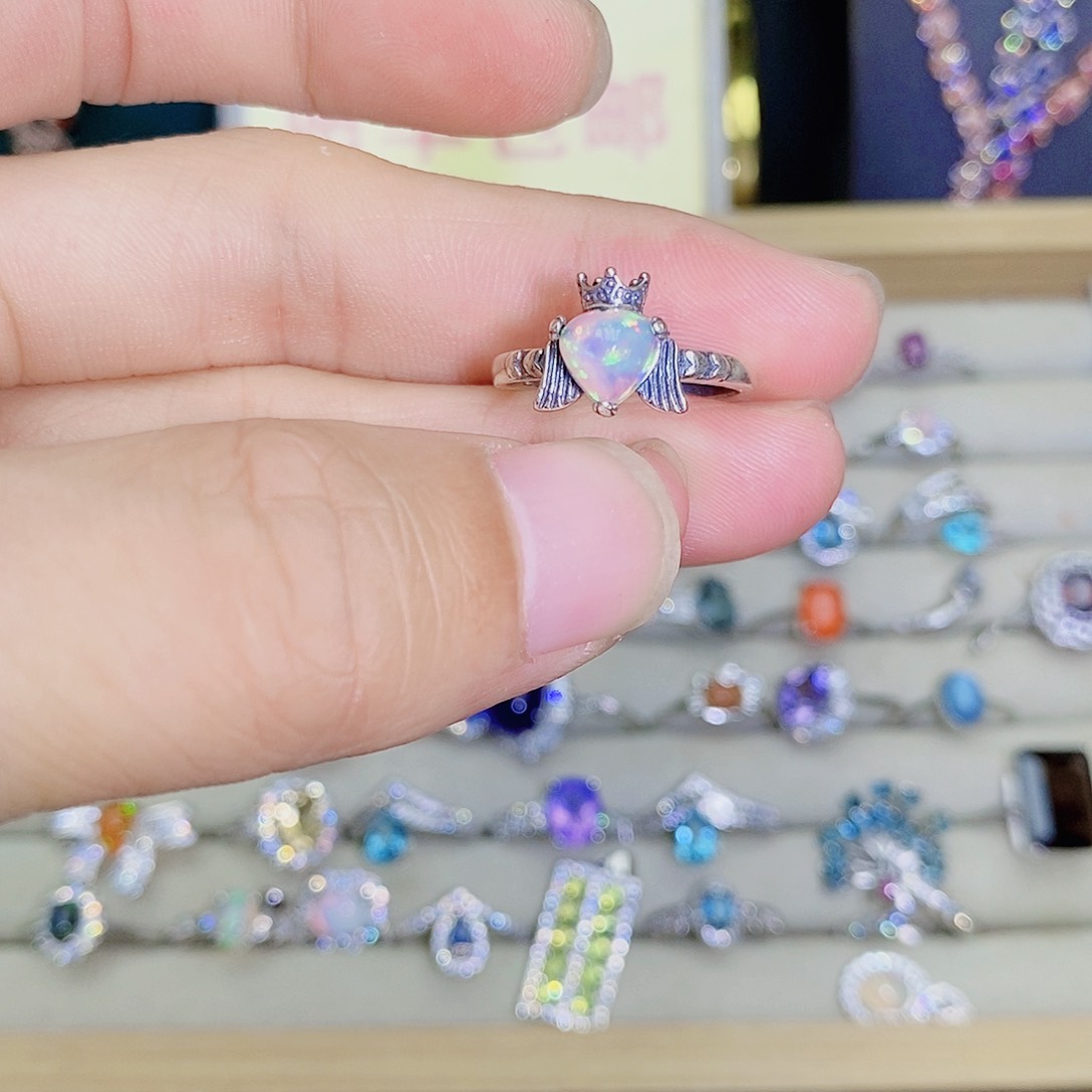 欧泊银S925镶嵌戒指