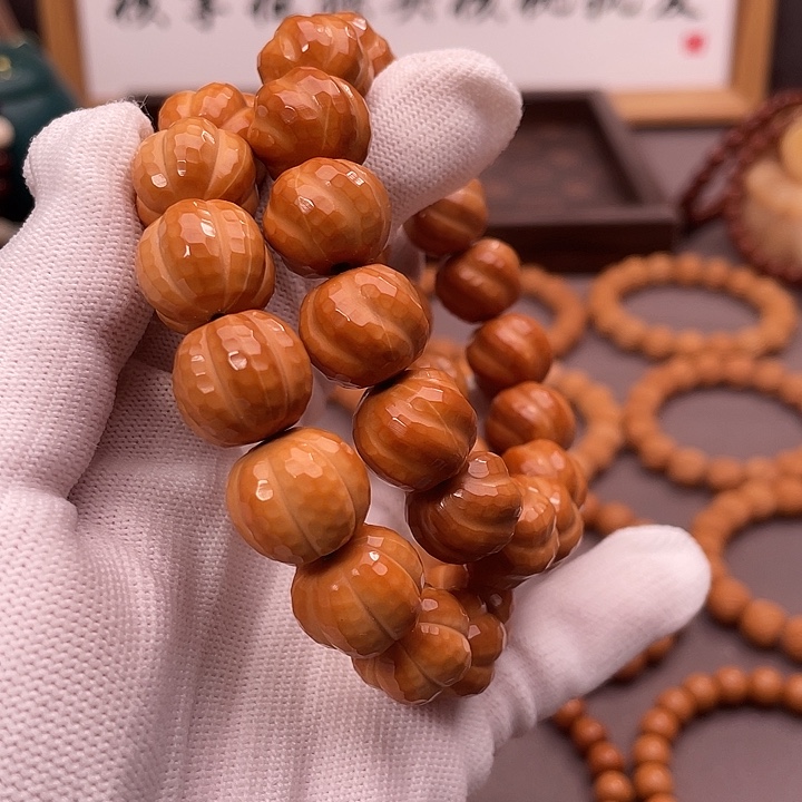 猴头核桃吊坠微瑕聚宝盆手工钻面系列