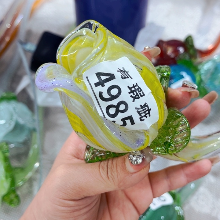 琉璃4985 家悦美居琉璃花瓶瑕