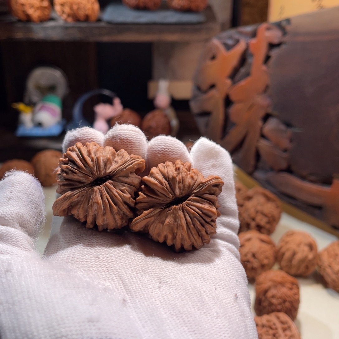 哥***今文玩核桃把件41四座楼全品