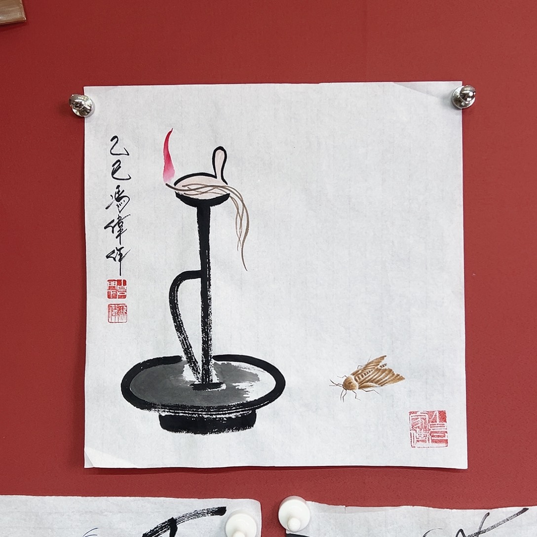 国画冯伟老师亲笔手绘国画作品慧