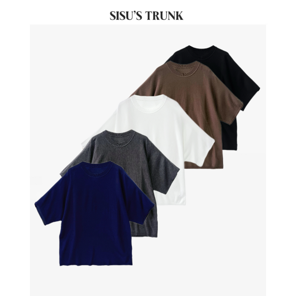 SISU 轻奢设计师款老钱风桑蚕丝天丝慵懒随性反针织空气感针织衫